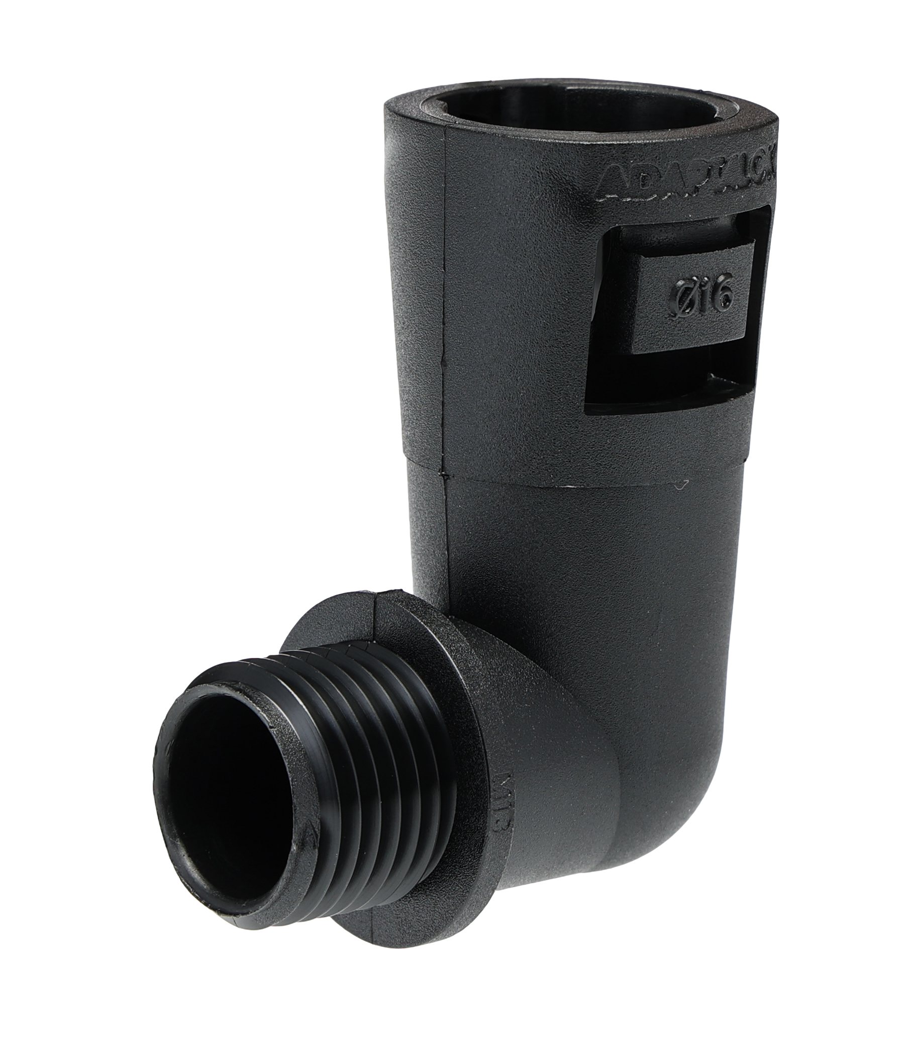 Adaptaflex Fitting Nickel Plated, Conduit Fitting, 16 mm Nominal Size, M16, Polyamide 66, Black IP66 rating