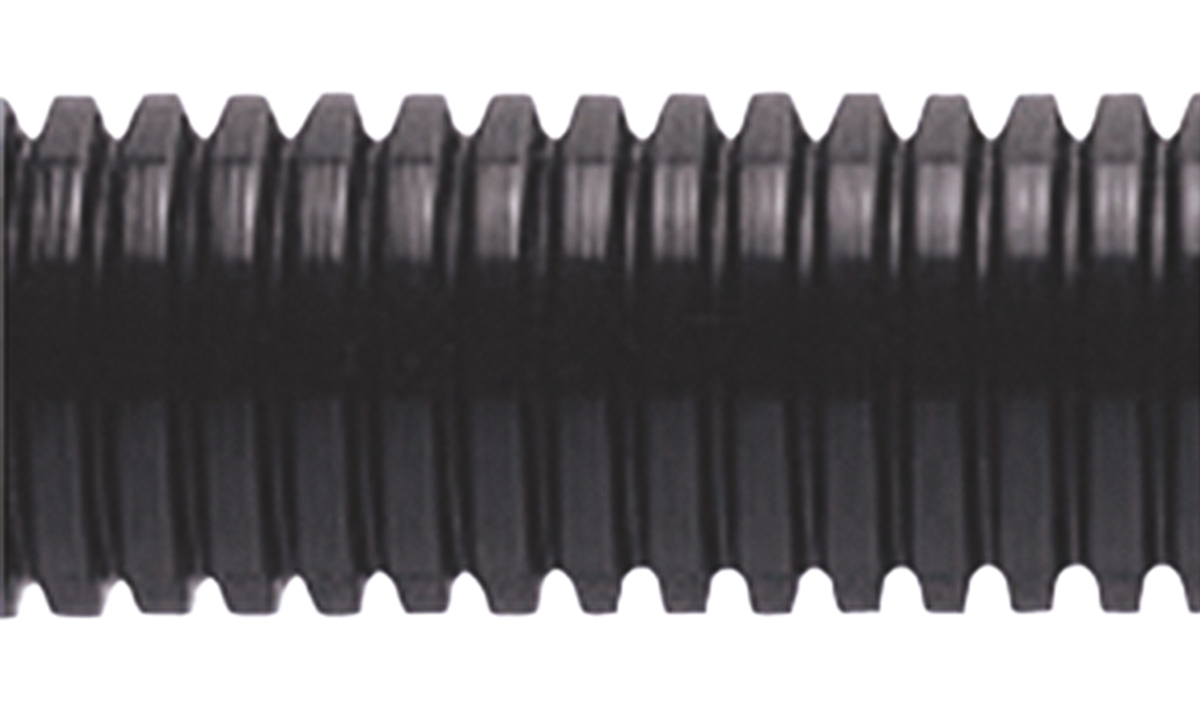 Adaptaflex, 16 mm Nominal Diameter, Uncoated, Plastic, Black