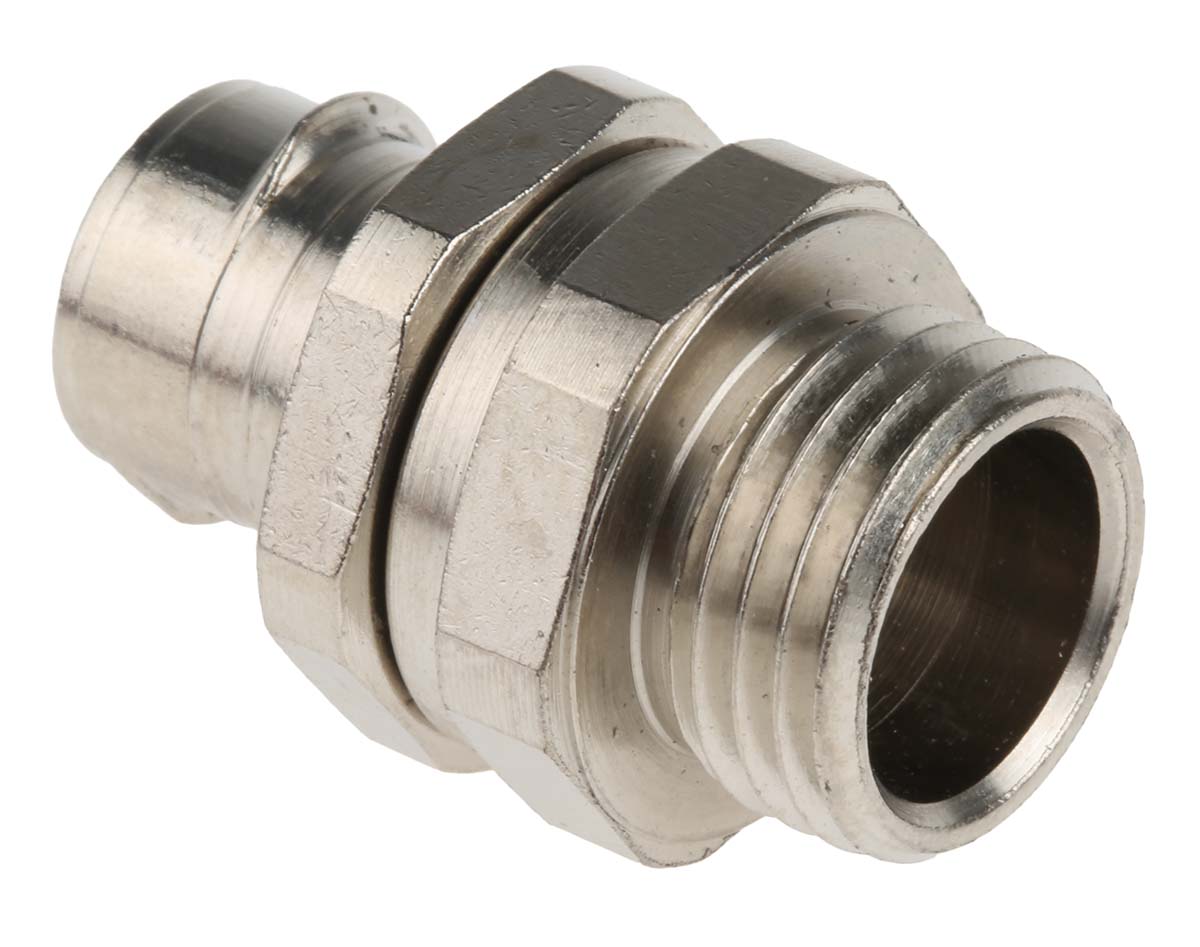 Adaptaflex Conduit Nickel, Conduit Fitting, 16 mm Nominal Size, M16, Brass, Silver IP40 rating