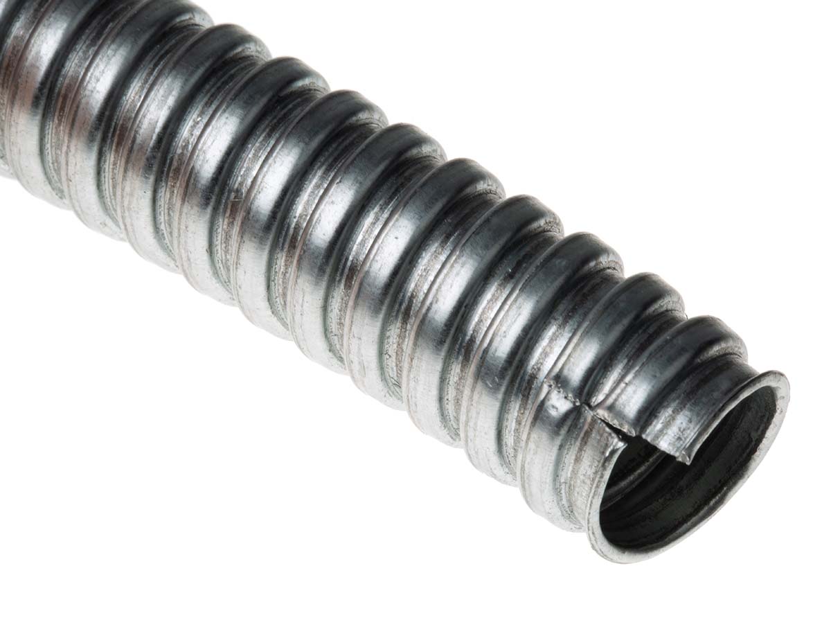 Adaptaflex, 20 mm Nominal Diameter, Uncoated, Galvanised Steel, Grey