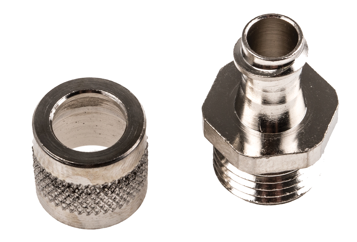 Adaptaflex Fitting Nickel Plated Brass, Conduit Fitting, 10 mm Nominal Size, PG7, Brass, Silver IP54 rating
