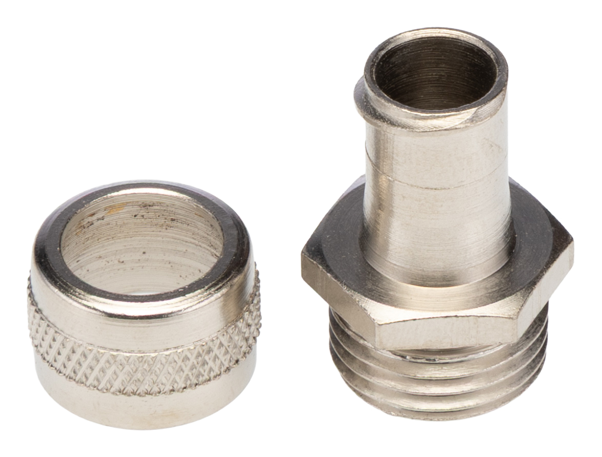 Adaptaflex Fitting Nickel Plated Brass, Conduit Fitting, 7.9 mm Nominal Size, M16, Brass, Silver IP54 rating