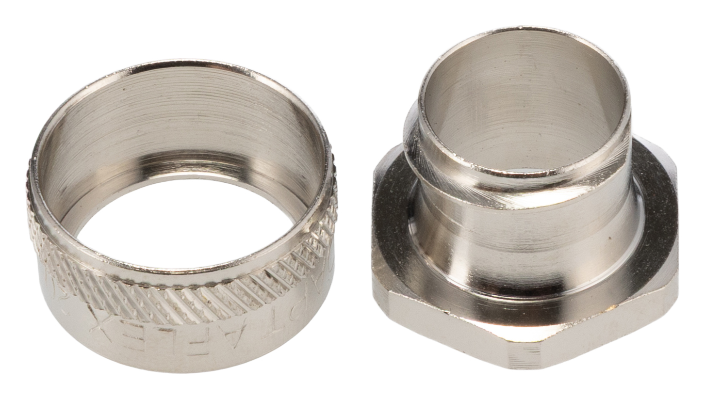 Adaptaflex Nickel Plated Brass, Conduit Fitting, 12.7 mm Nominal Size, Brass, Silver IP54 rating