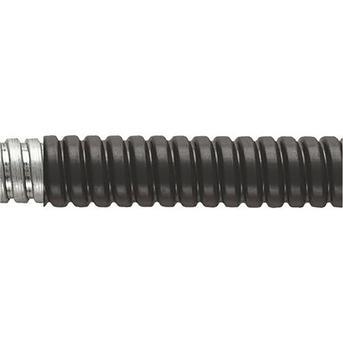 Adaptaflex, 20 mm Nominal Diameter, Polyvinyl Chloride, Galvanised Steel, Black