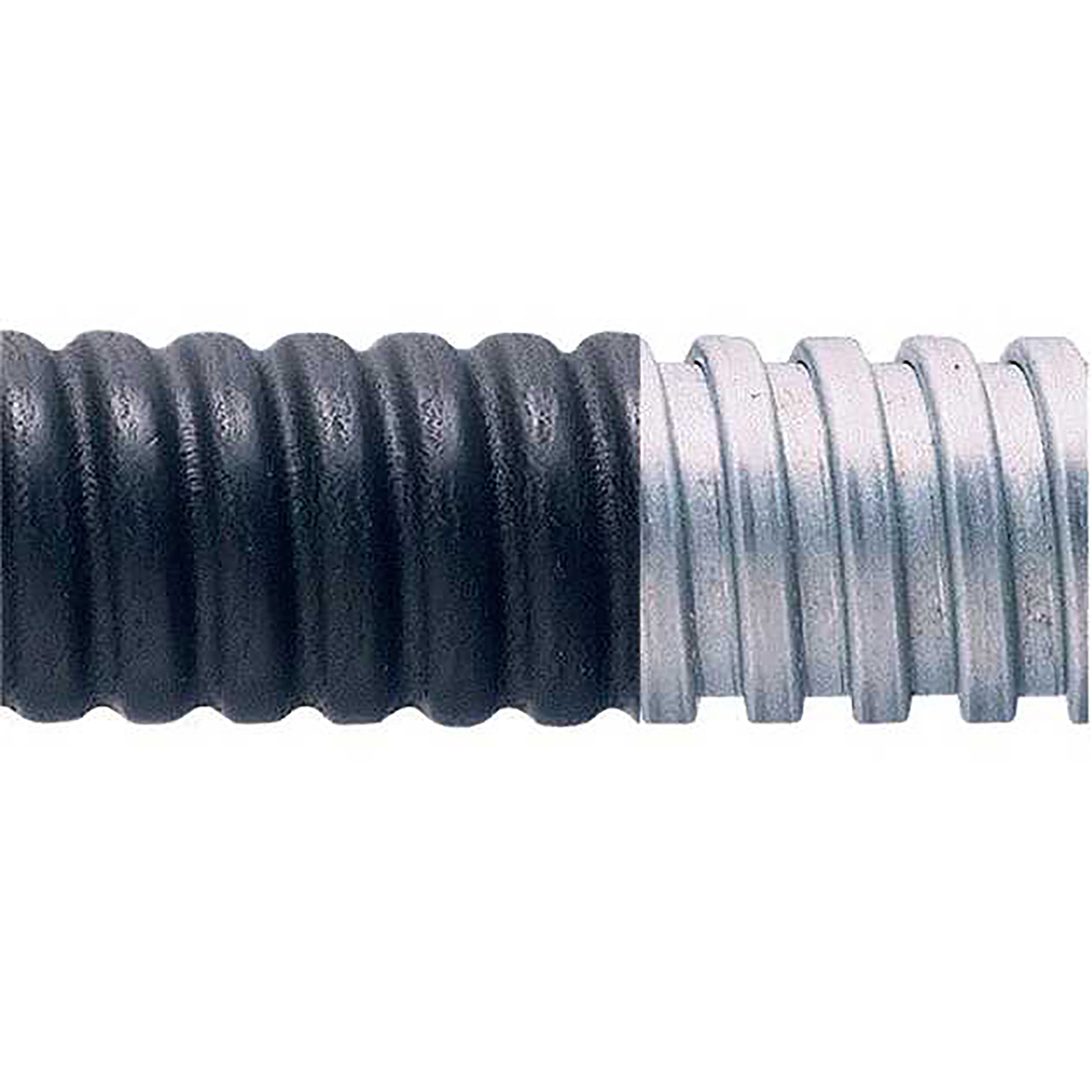 Adaptaflex, 20 mm Nominal Diameter, Polyvinyl Chloride, Galvanised Steel, Black