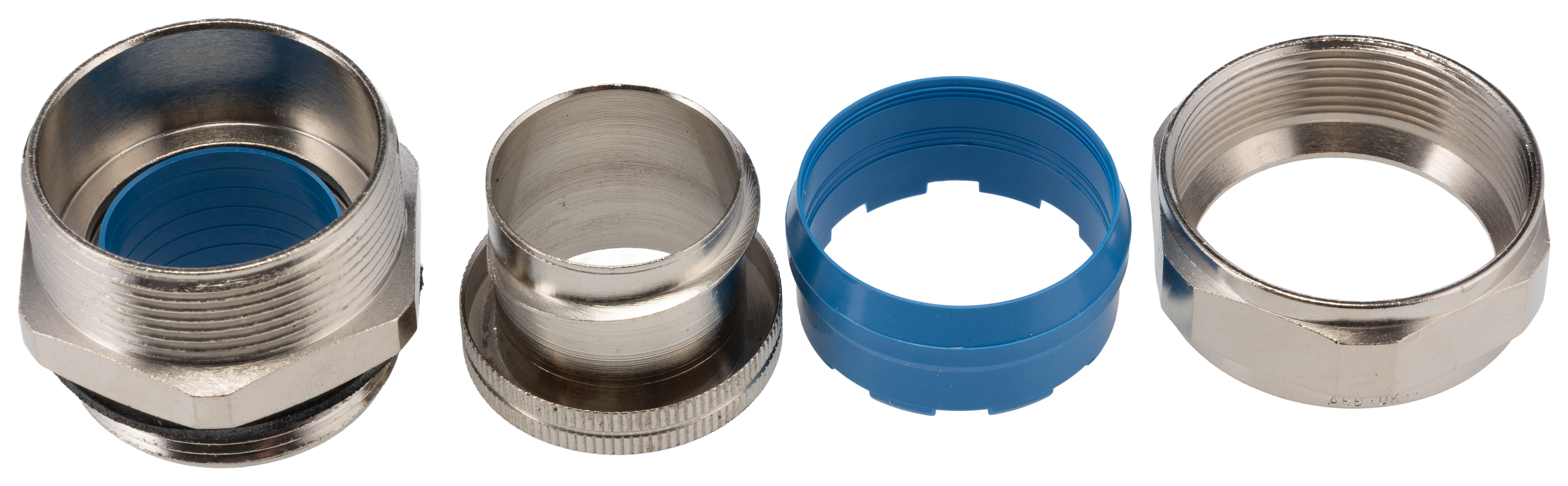 Adaptaflex Fitting Nickel Plated Brass, Conduit Fitting, 32 mm Nominal Size, PG29, Brass, Silver IP65 rating