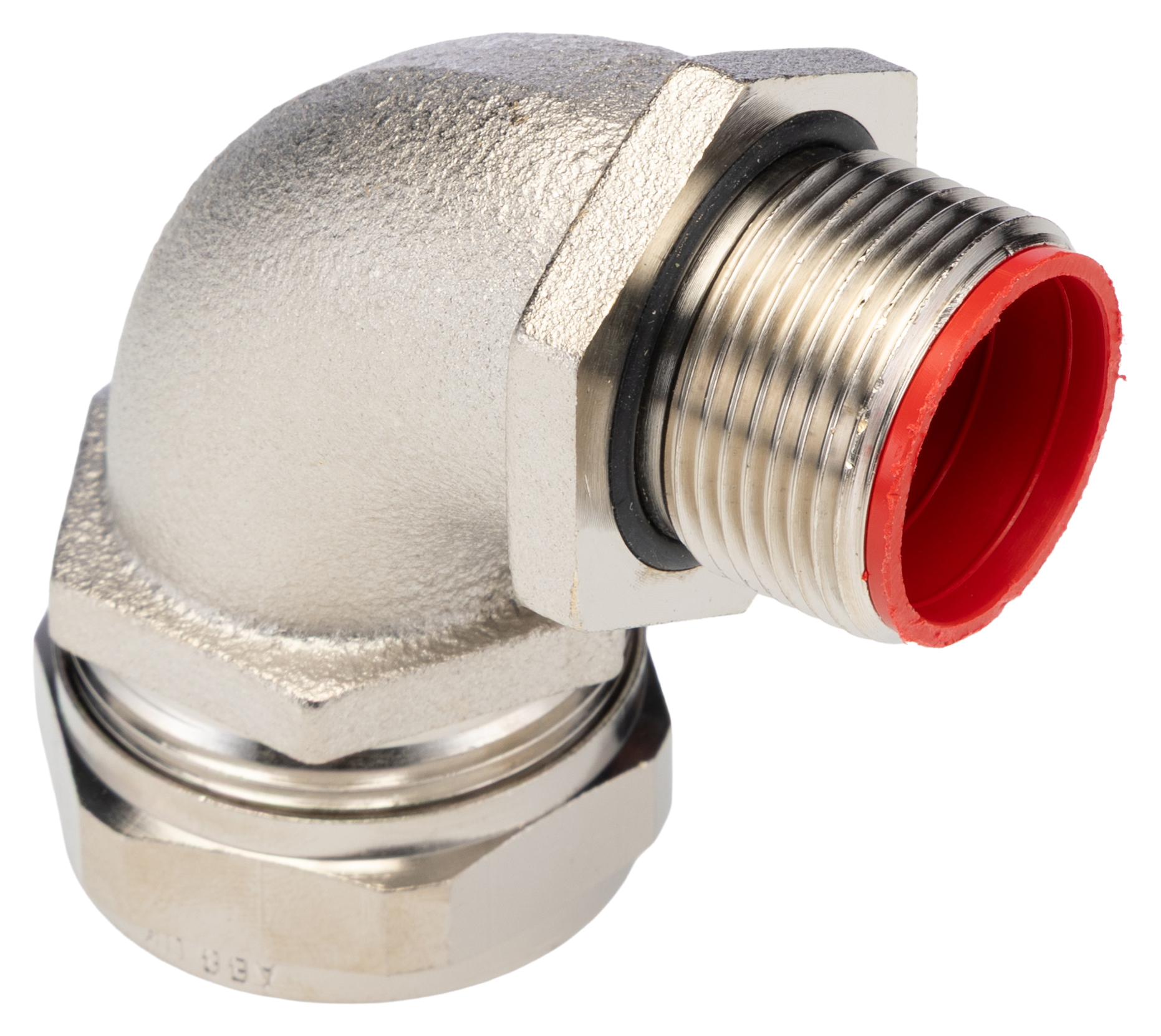 Adaptaflex Fitting Nickel Plated Brass, Conduit Fitting, 25 mm Nominal Size, M25, Brass, Silver IP0 rating