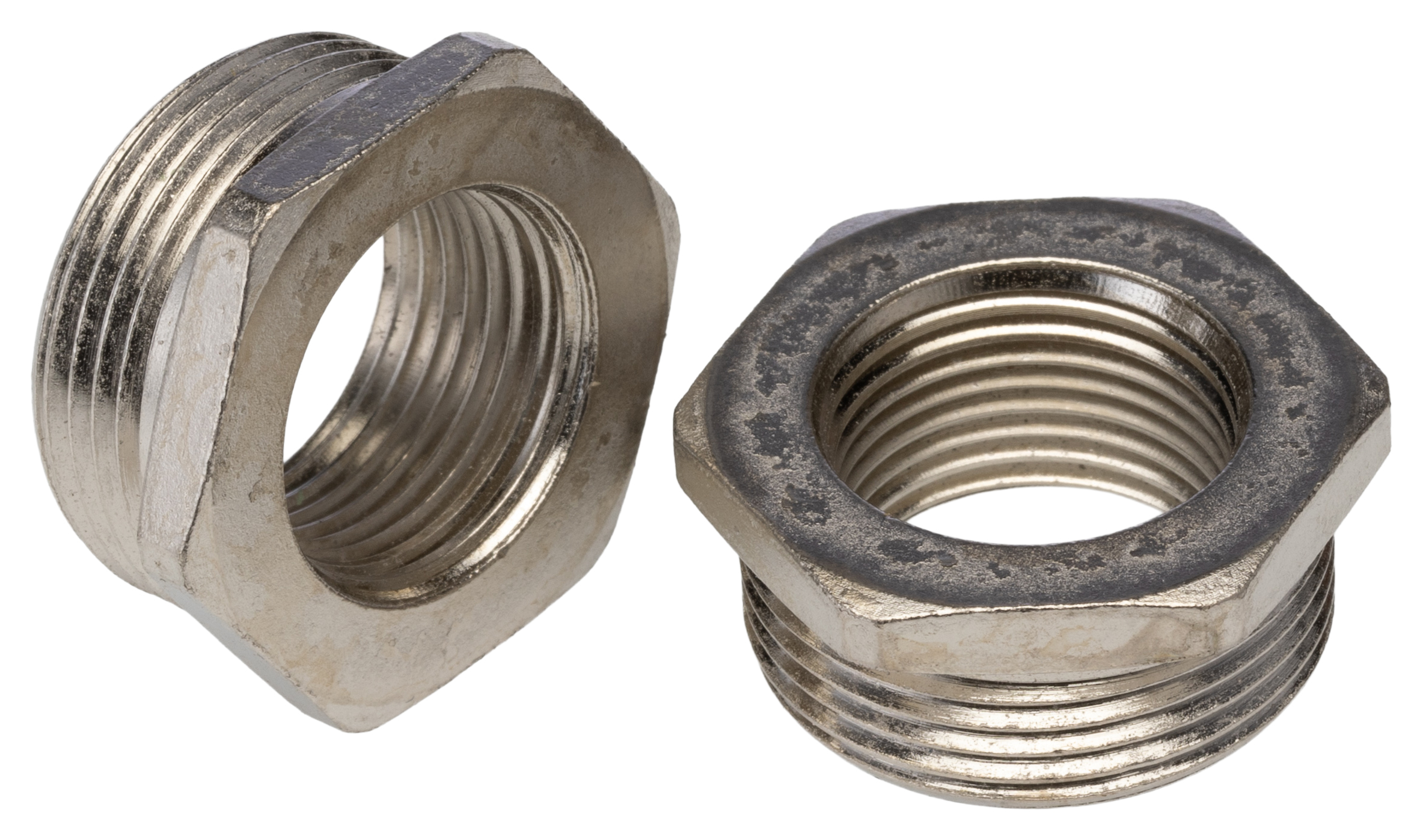 Adaptaflex Conduit Nickel Plated, Conduit Fitting, PG21 to M20, Brass, Silver