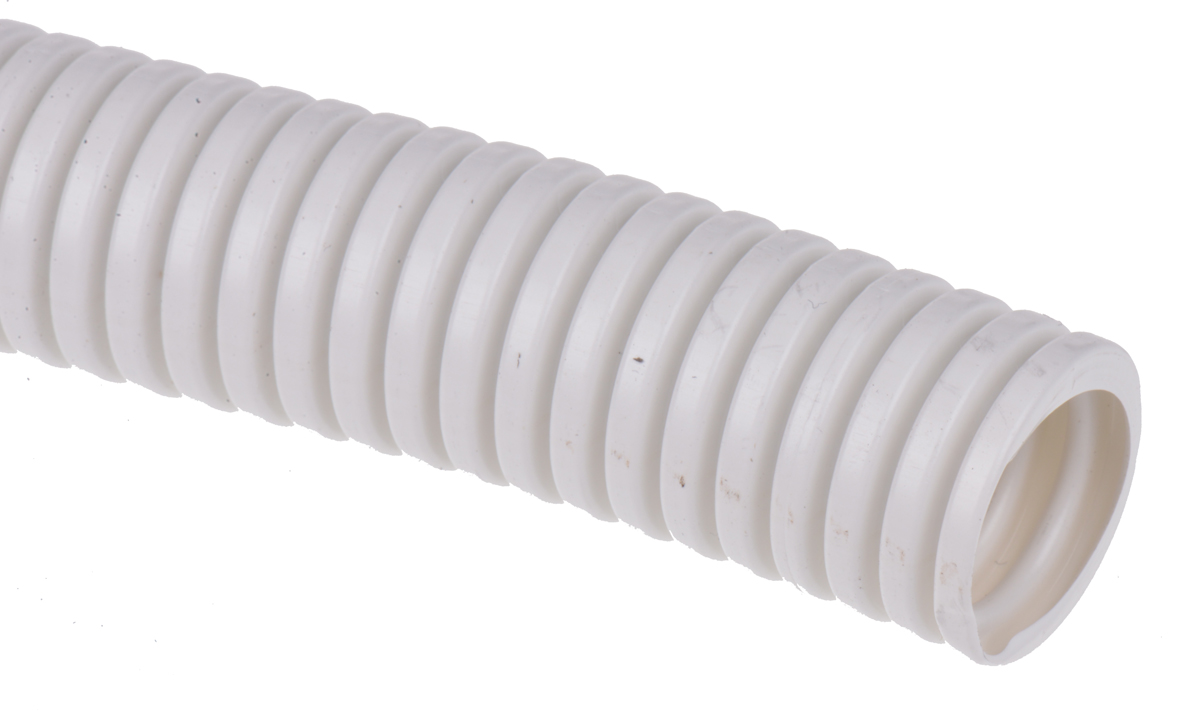 Adaptaflex, 20 mm Nominal Diameter, Uncoated, Polyvinyl Chloride, White