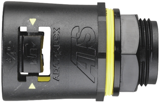 Adaptaflex Conduit Black, Conduit Fitting, 16 mm Nominal Size, M16, Polyamide 66, Black IP68, IP67, IP66, IP69K rating