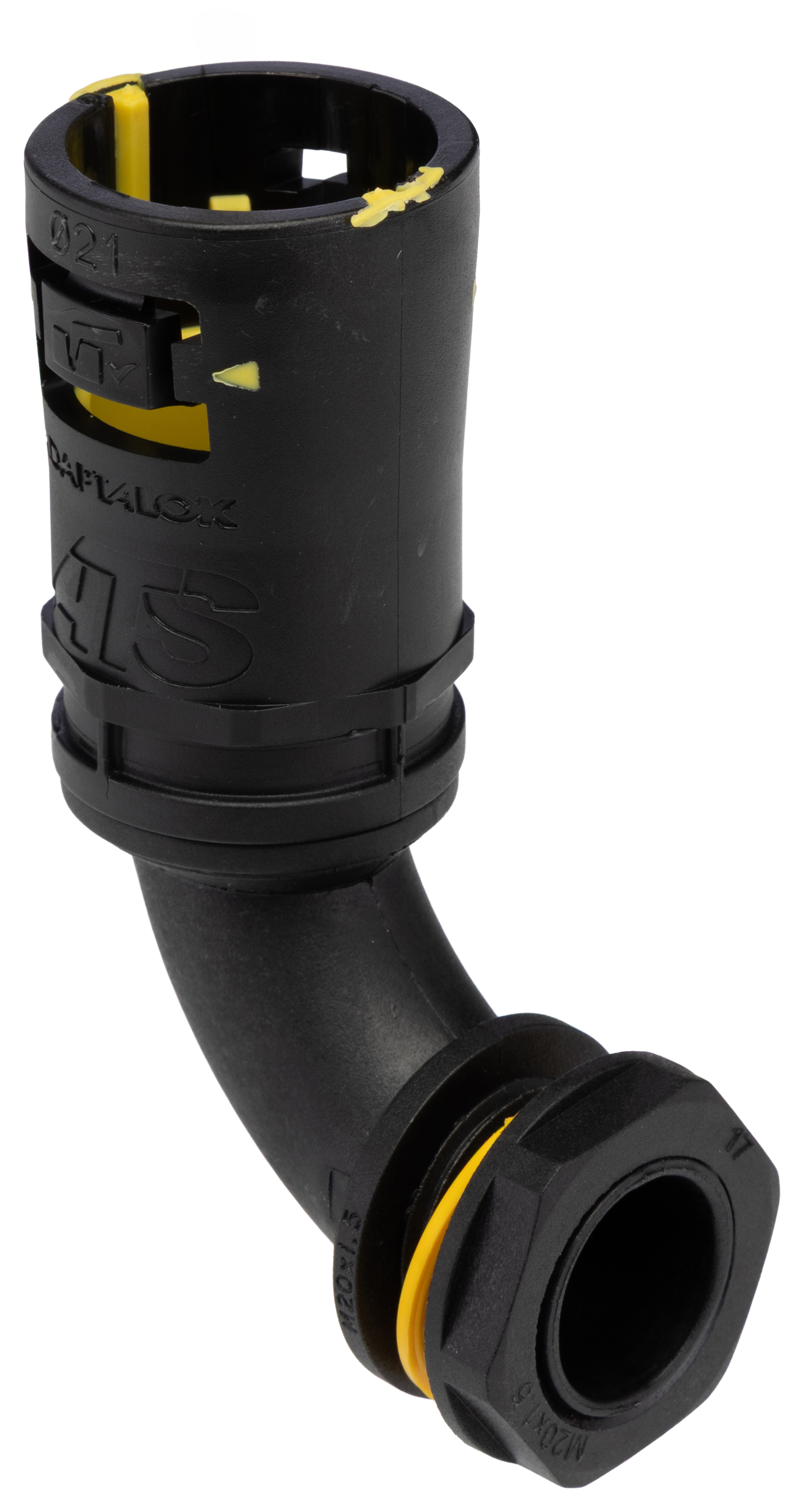 Adaptaflex Fitting, Conduit Fitting, 21 mm Nominal Size, M20, Polyamide 66, Black IP68, IP69K, IPX8, IP6X rating