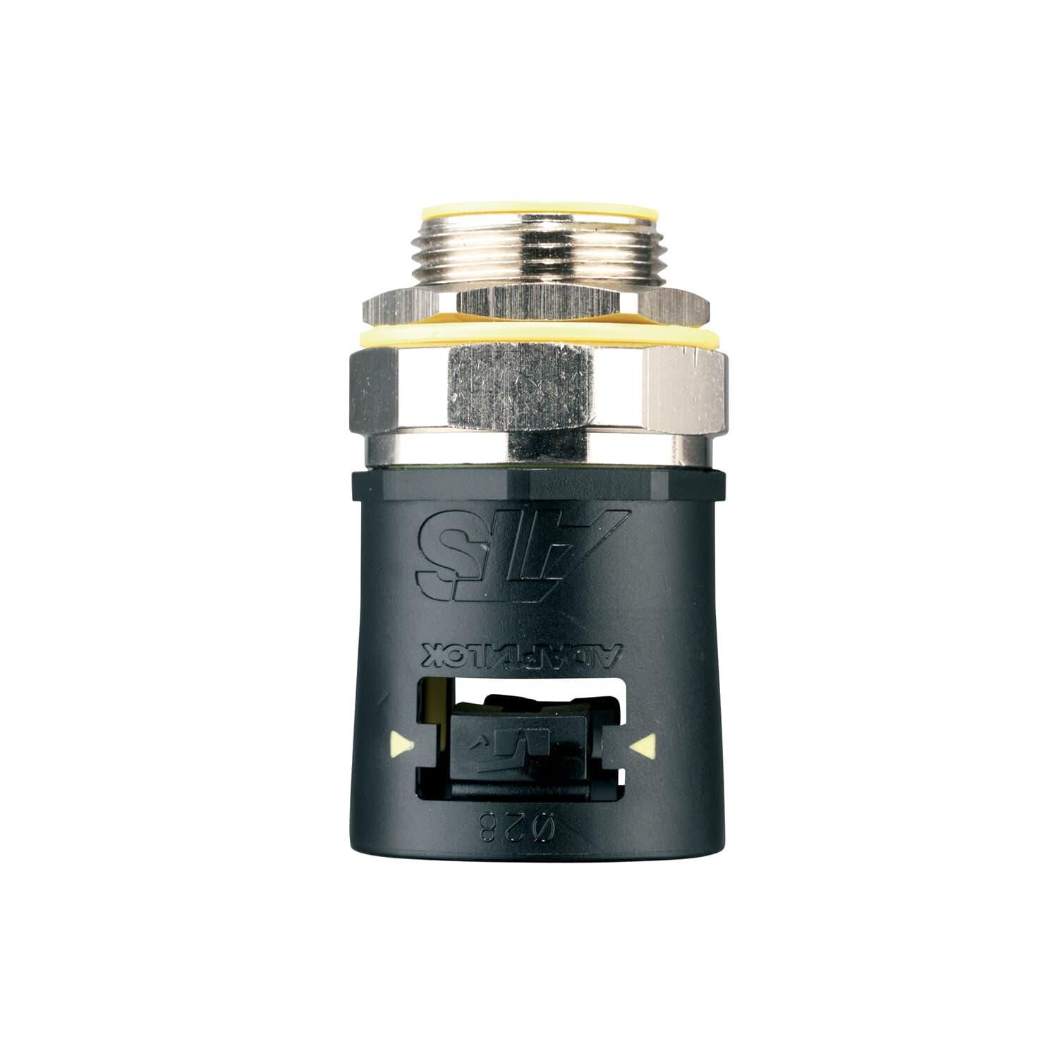 Adaptaflex Fitting Nickel Plated Brass, Conduit Fitting, 28 mm Nominal Size, M25, Polyamide 66, Black IP68, IP69K