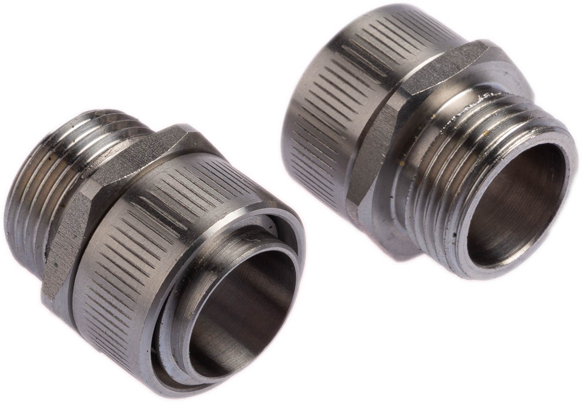 Kopex Straight Fitting-Fixed External Male Thread Stainless Steel, Conduit Fitting, 20 mm Nominal Size, M20, 316