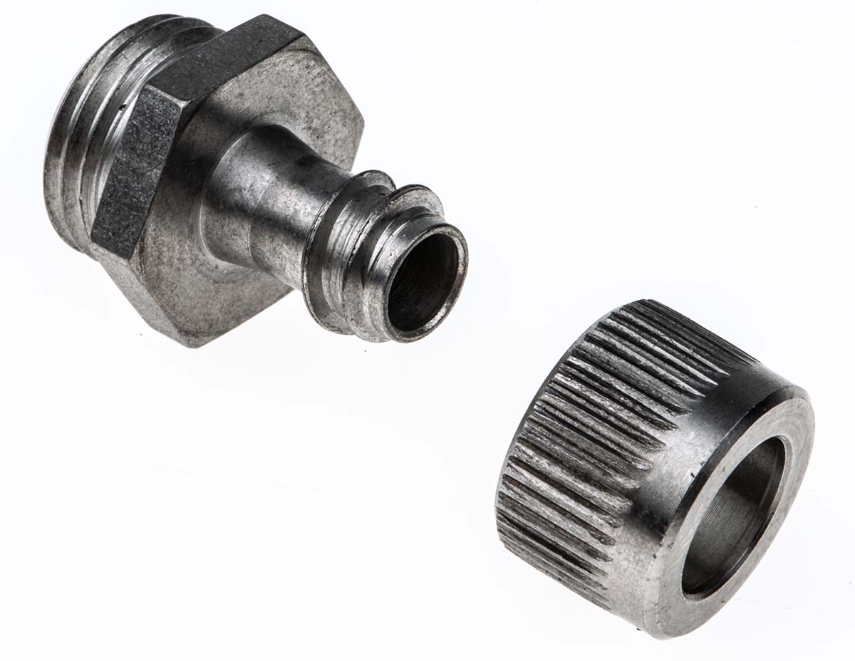 Kopex Conduit, Conduit Fitting, 10 mm Nominal Size, PG7, 316 Stainless Steel, Metallic IP40 rating