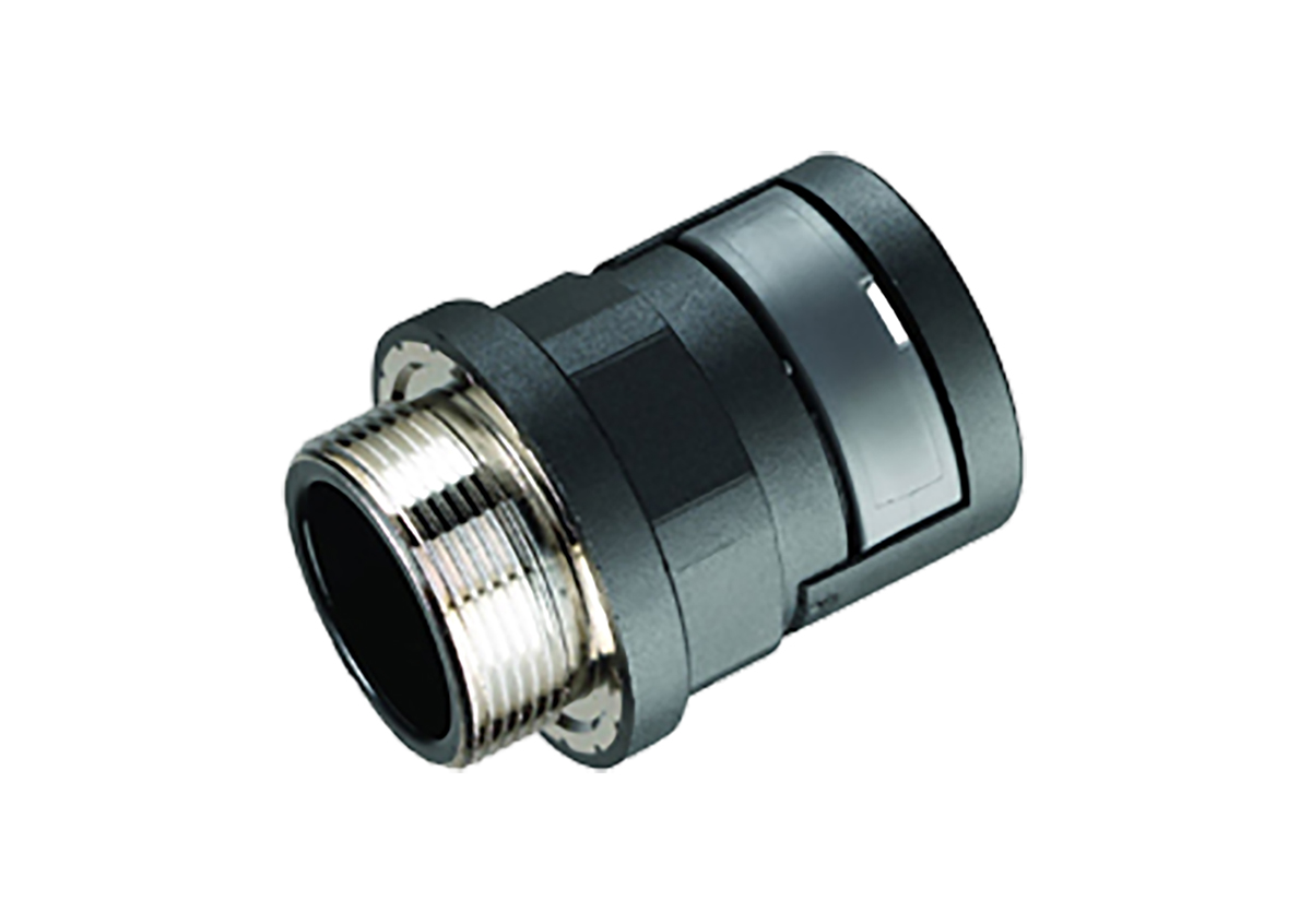 Kopex Nickel (Thread), Conduit Fitting, 25 mm Nominal Size, 25 mm, Nylon 12, Black IP68 rating