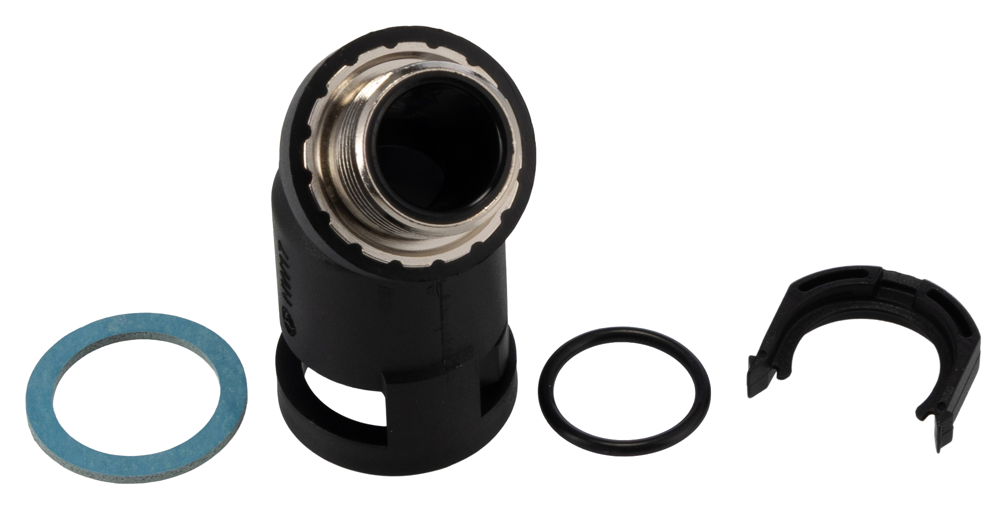 Kopex Nickel (Thread), Conduit Fitting, 20 mm Nominal Size, 20 mm, Nylon 12, Black IP68 rating