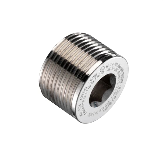 Thomas & Betts, M40 Thread, Nickel Plated Brass Threaded