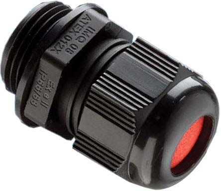 Kopex-EX CGM Series Black Nylon Cable Gland, M40 Thread, 19 mm min., 28 mm max., IP68, IP66