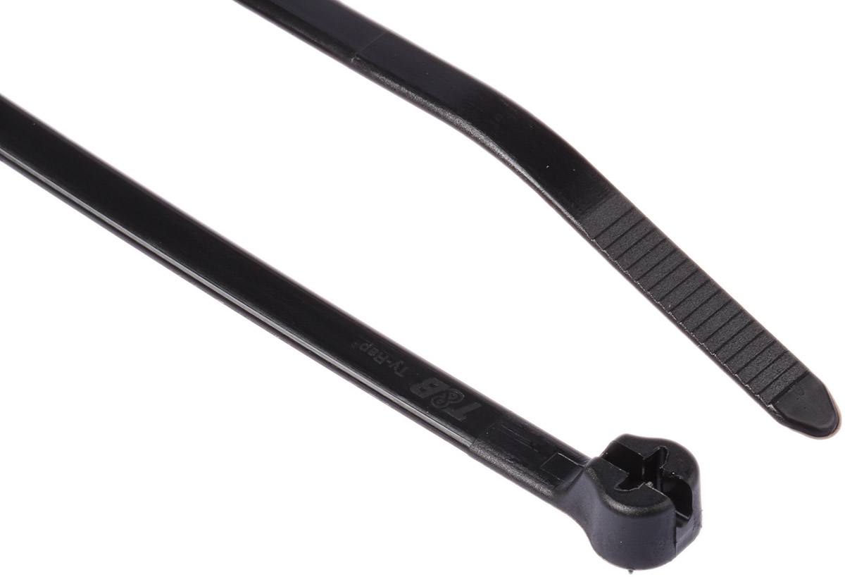 Thomas & Betts Cable Tie, Weather Resistant, 185.67 mm x 4.83mm, Black Polyamide 66