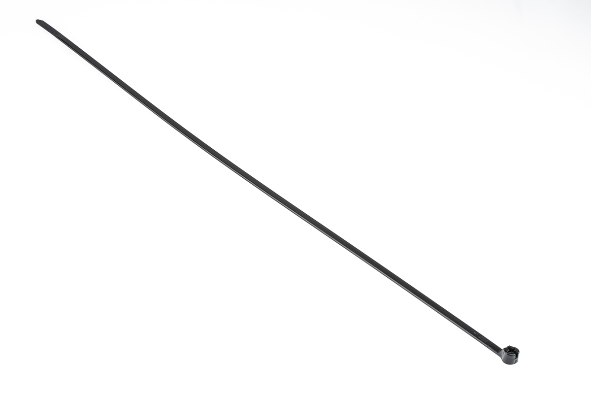 Thomas & Betts Cable Tie, Weather Resistant, 360.68 mm x 4.83mm, Black Polyamide 66