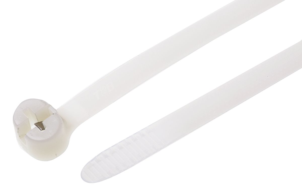 Thomas & Betts Cable Tie, Non-Releasable, 340.36 mm x 6.86mm, Natural Polyamide 66