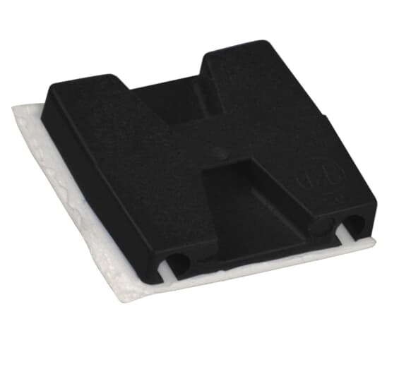 Thomas & Betts Black Adhesive Cable Tie Mount 0.301 in x 28.6mm x 28.6 mm