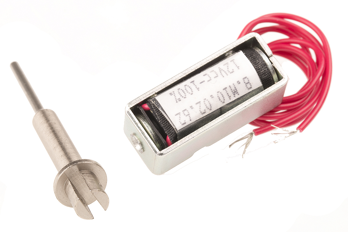 Mecalectro 8.M10.02.62 Linear Solenoid, 12V 30 mm 12.7mm 10 mm