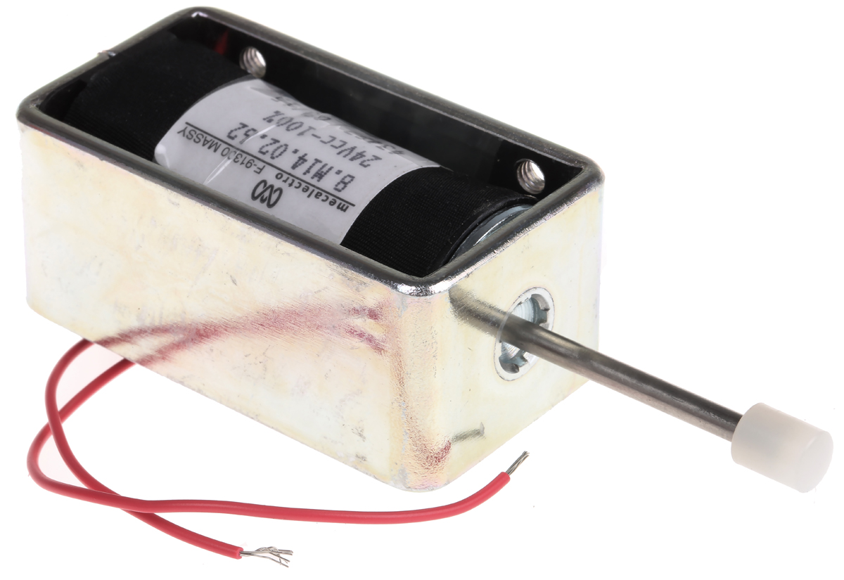 Mecalectro 8.M.14.02.62 Linear Solenoid, 24V 57.7 mm 32mm 25.4 mm