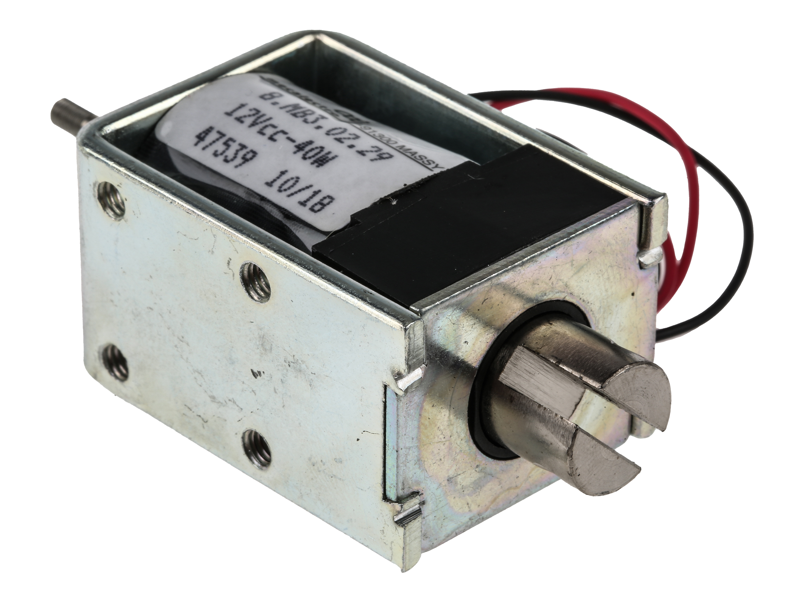 Mecalectro 8.MB3.02.29 Linear Solenoid, 12V 45 mm 31.8mm 23.4 mm