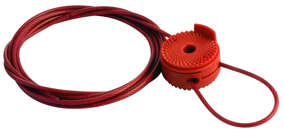 Brady Red 1-Lock Lockout Steel Lockout Cable