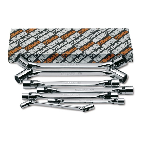 BETA 6 x 7 mm, 8 x 9 mm, 10 x 11 mm, 12 x 13 mm, 14 x 15 mm, 16 x 17 mm, 18 x 19 mm, 20 x 22 mm Socket Spanner Set with