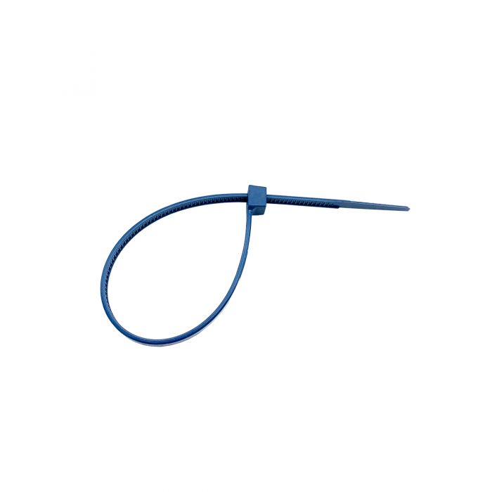 Detectamet Cable Tie, Non-Releasable, 390 mm x 3.45mm, Blue Nylon