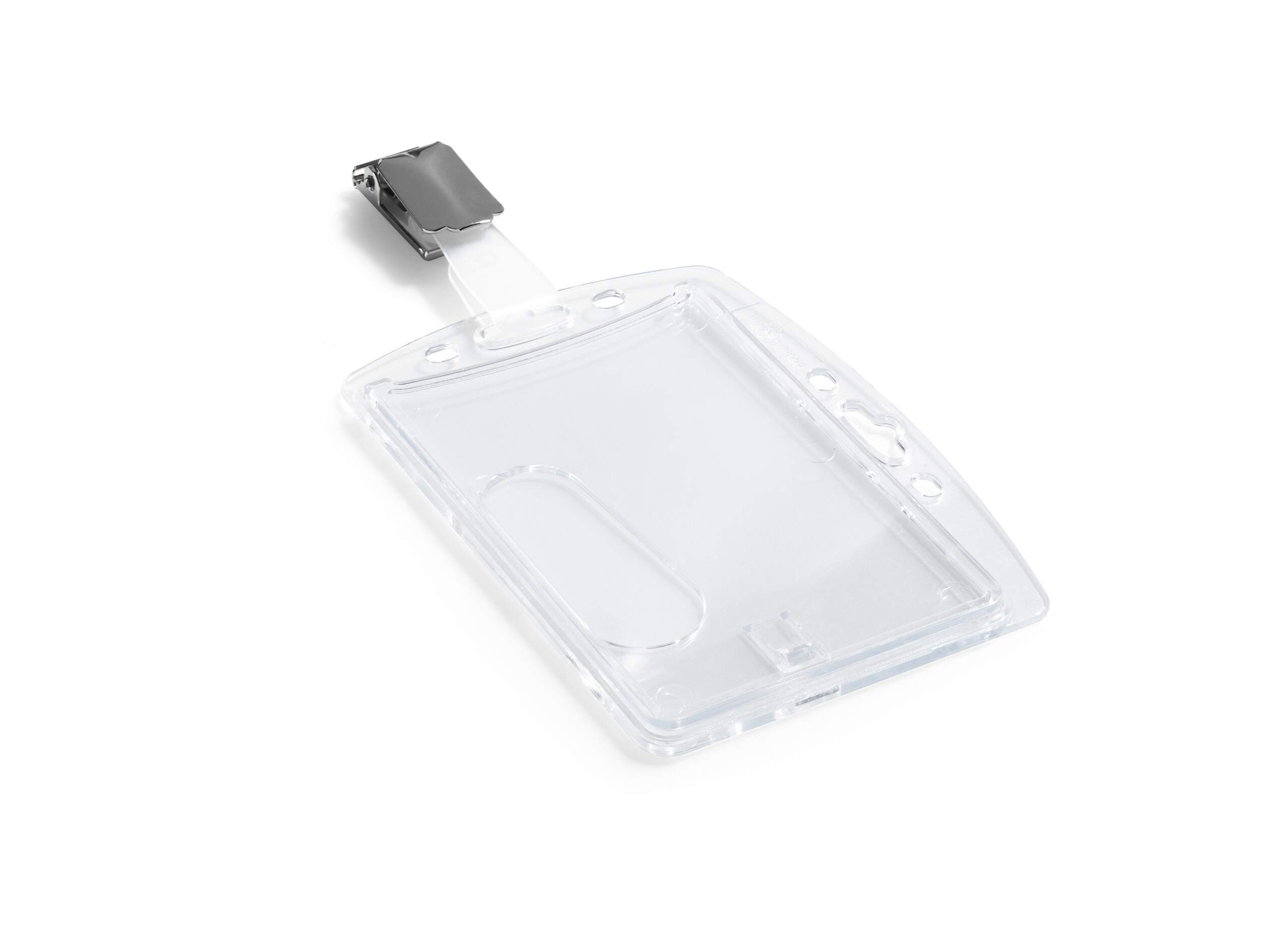 8005-19 Durable Transparent Acrylic Badge Holder with Clip Badge Reel