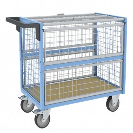 FIMM Steel 2 Fixed + 2 Swivel with Brake Trolley, 1000 mm, 500 kg Load, 600 mm