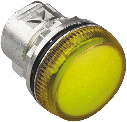 Allen Bradley Yellow Pilot Light Head, 22 mm Cutout 800F Series
