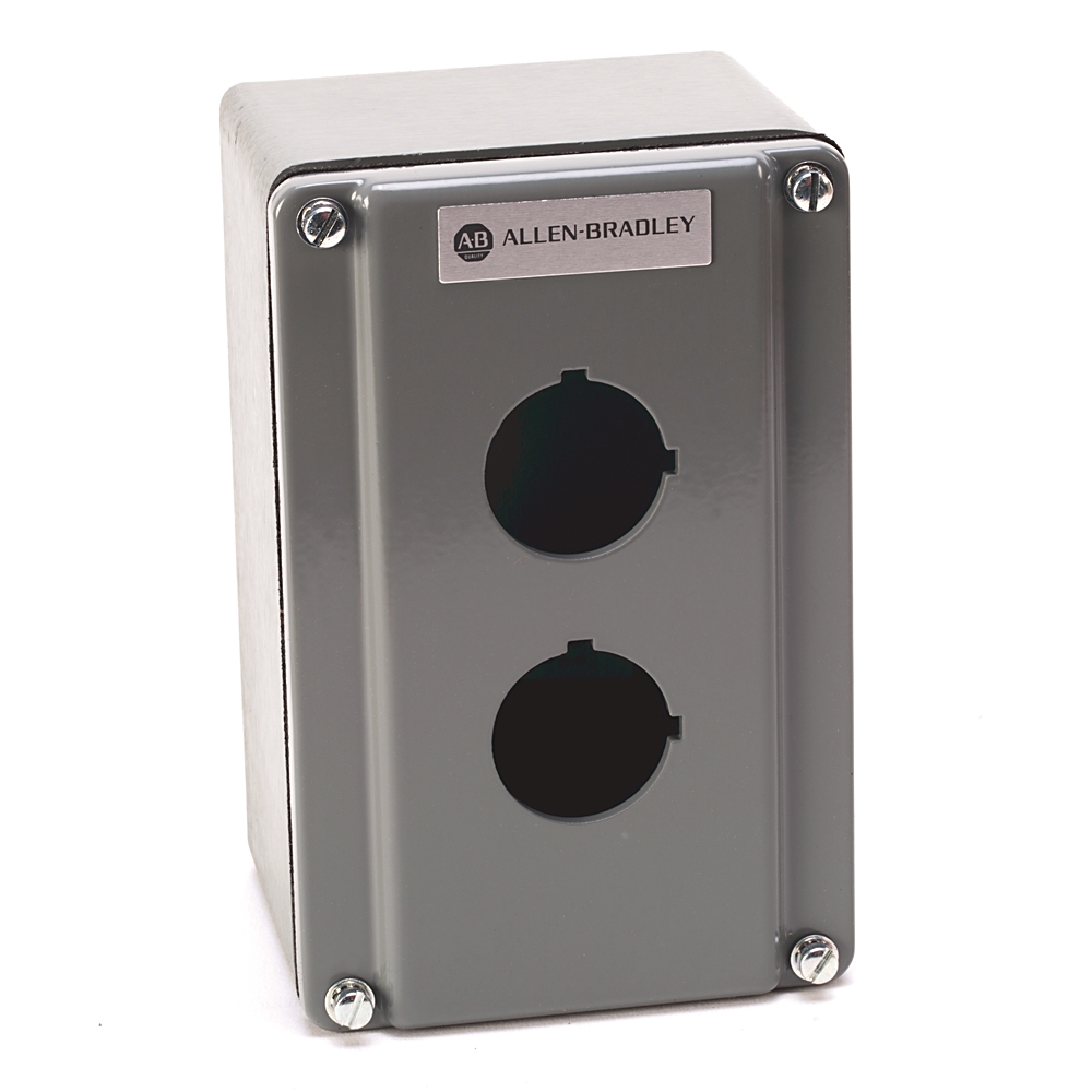 Allen Bradley Grey Plastic 800T Push Button Enclosure - 4 Hole 30 mm Diameter