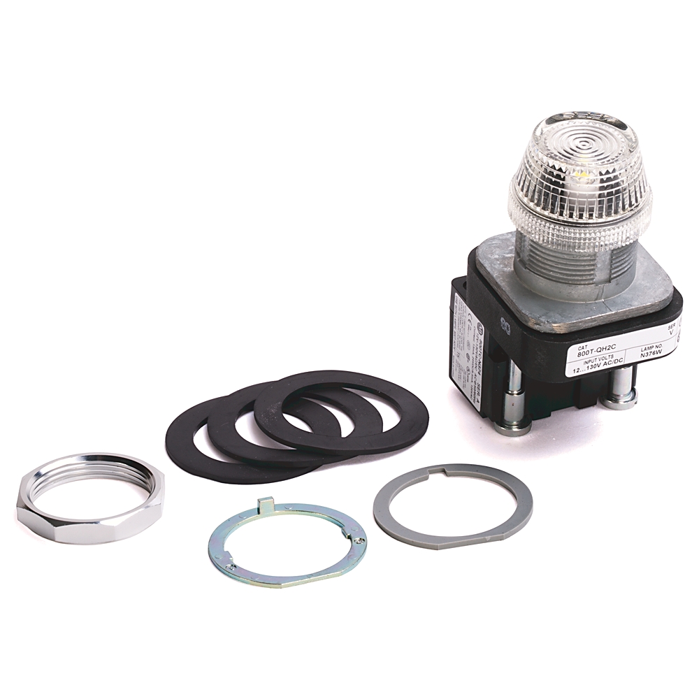 Allen Bradley Amber Pilot Light, 30 mm Cutout 800T Series