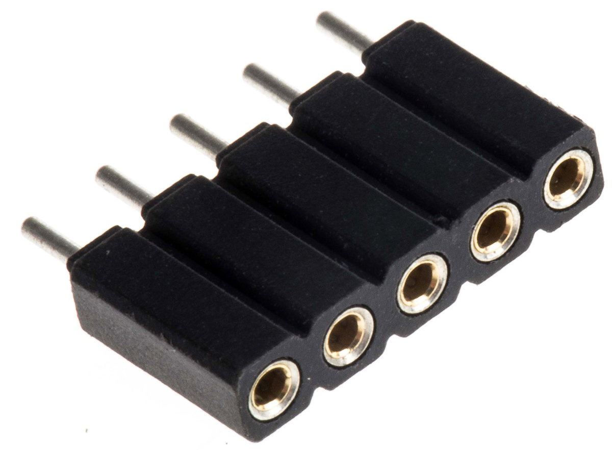 5 Way Preci-Dip Straight Through Hole 2.54 mm Pitch SIL Socket 150V dc, Solder, 3A