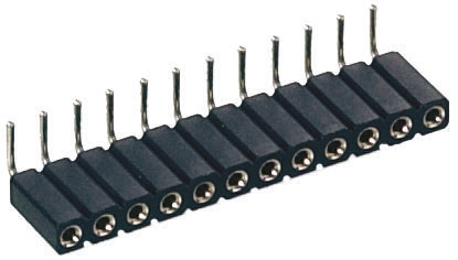 6 Way Preci-Dip Right Angle Through Hole 2.54 mm Pitch SIL Socket 150V dc, Solder, 3A