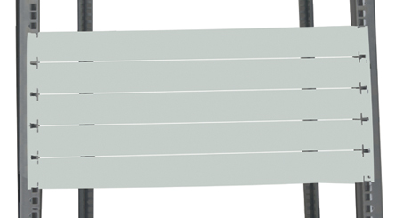 RS PRO Grey Steel, 3 U 483 mm 9mm