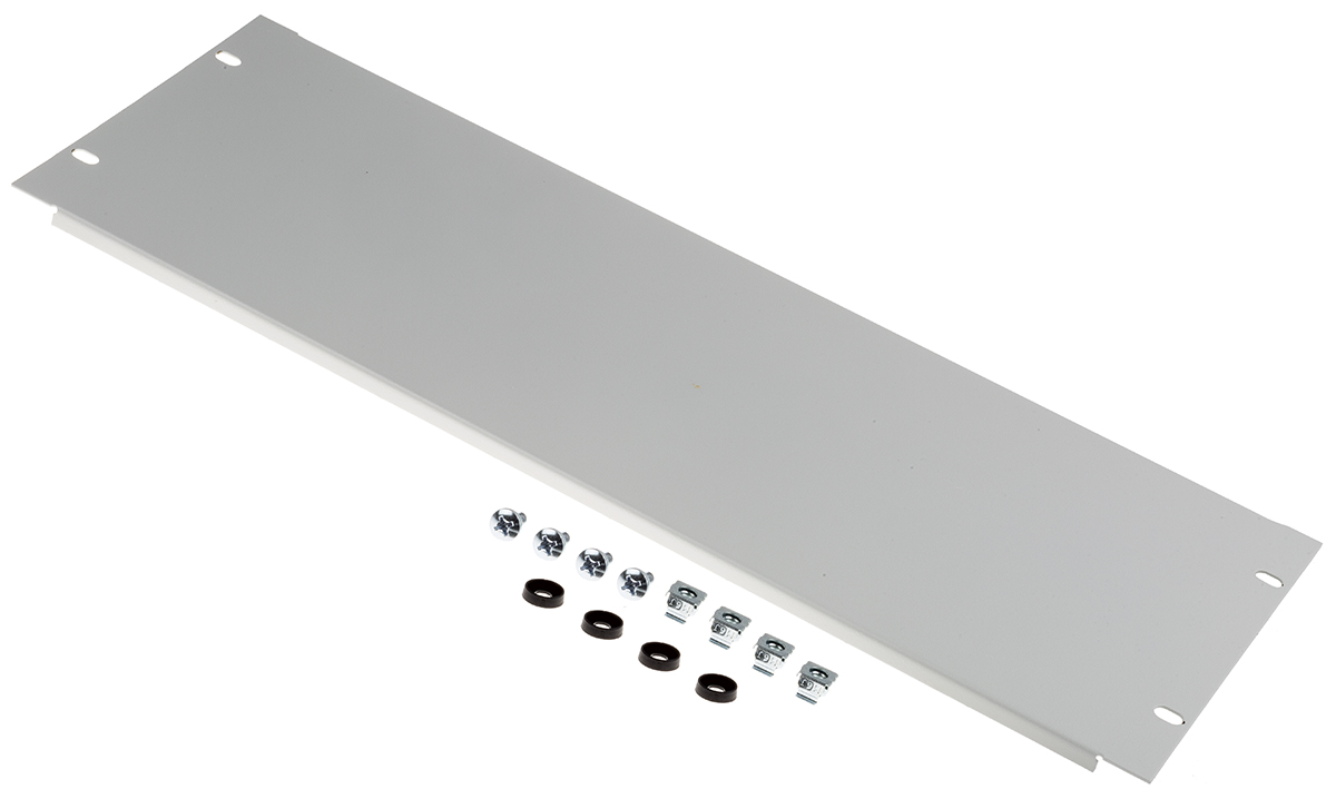 RS PRO Grey Steel, 4 U 483 mm 9mm