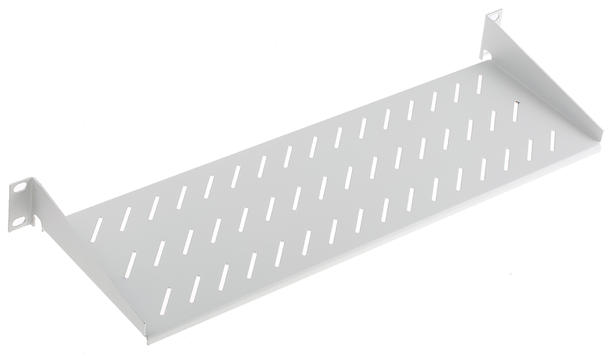 RS PRO Grey Cantilever Shelf, 1 U, 25kg Load, 483mm x 150 mm