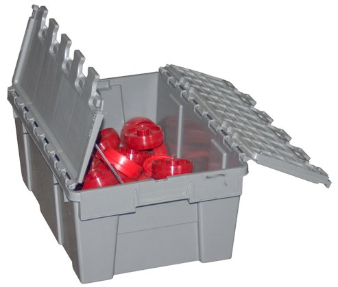 FIMM Plastic Storage Bin, 250 mm x 600 mm x 400 mm, Grey