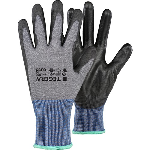 Tegera TEGERA Black, Blue, Grey Carbon, CRF Technology, Fibreglass, HPPE, Nylon, Polyester, Spandex Glove, Size 11,