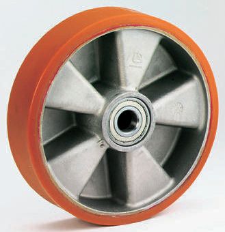 LAG Orange, Grey Polyurethane Trolley Wheel, 800 kg