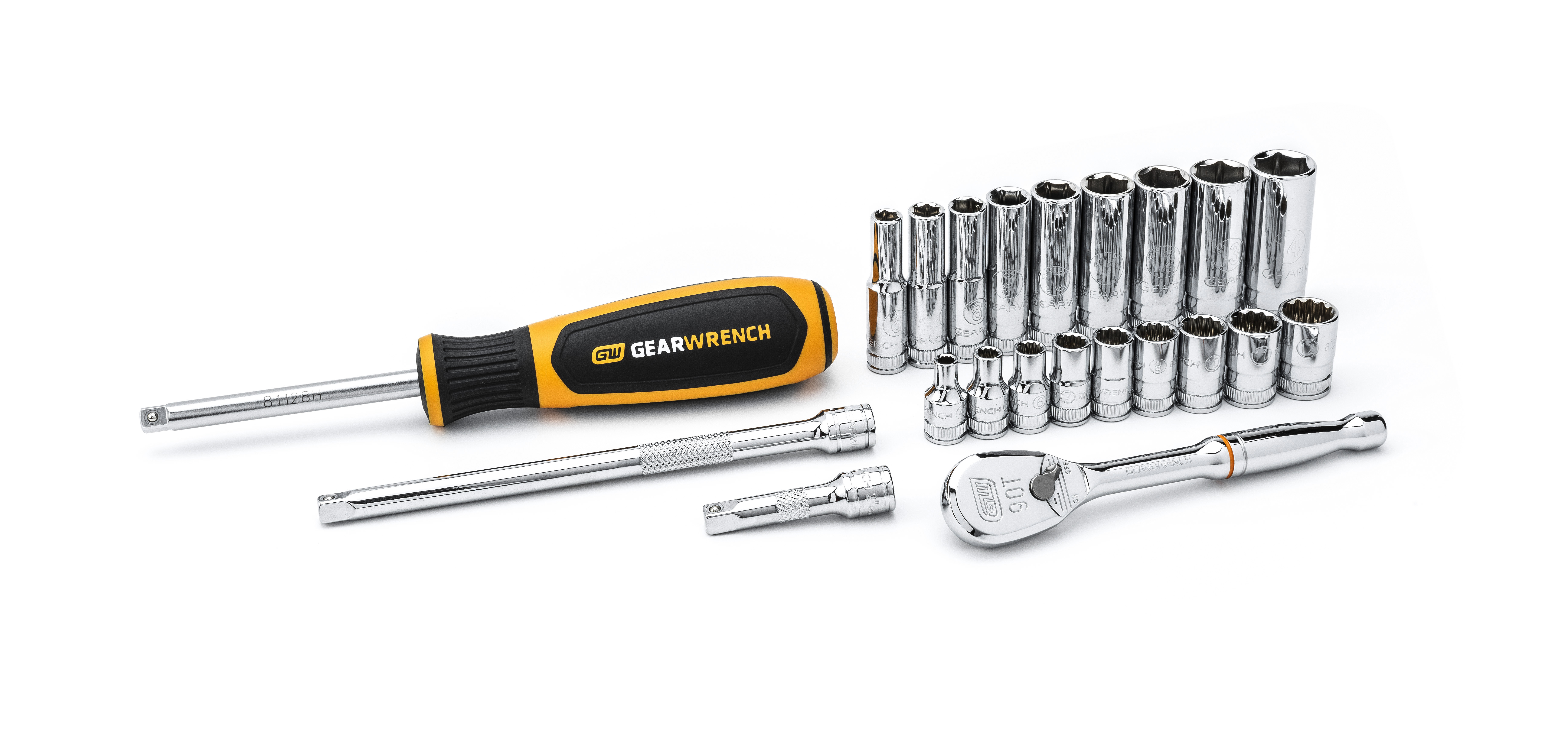GearWrench 22-Piece 1/4 in 12 Point, 6 Point Socket Set