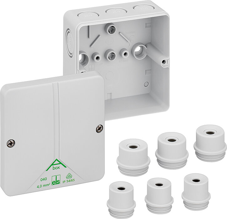 Spelsberg Abox 040-L Series Grey Polystyrene Junction Box, IP65, IP54, 0 Terminals, 102 mm, 94mm 57 mm
