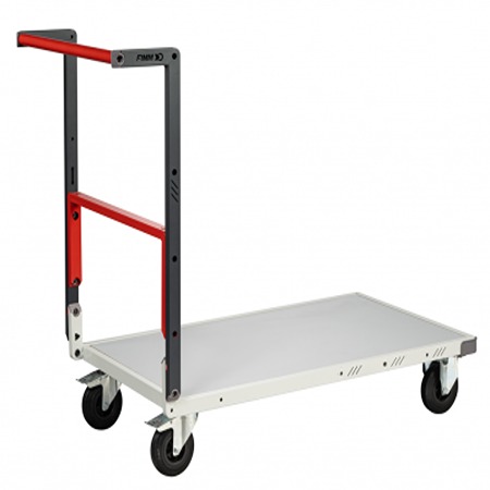 FIMM 1 Steel 2 Fixed + 2 Swivel with Brake Trolley, 1000 mm, 250 kg Load, 595 mm