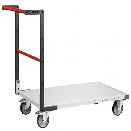 FIMM 1 Steel 2 Fixed + 2 Swivel with Brake Trolley, 1000 mm, 250 kg Load, 595 mm