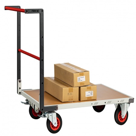 FIMM 1 Steel 2 Fixed + 2 Swivel with Brake Trolley, 1000 mm, 400 kg Load, 595 mm